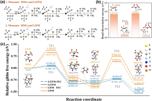 Polymerization Mechanism of MMA Initiated by LiTFSI and FEC